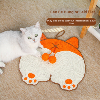 Sisal kaķu skrāpētājs sienai – mīls stils, izturīgs pret nolietojumu, ietaupa telpu, kaķu rotaļlieta