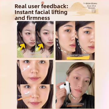 Elektriskais Gua Sha sejas masieris ar apkures funkciju un meridiānu suka (Modelis JN-008, USB barošana, temperatūras kontrole 40–50°C, 4 ātrumi, ABS+bianstone)