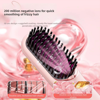 Be laidų dviejų funkcijų plaukų tiesinimo ir garbanos prietaisas su neigiamaisiais jonais, apsauga nuo nudegimų, įkraunamas, 4 temperatūros lygiai