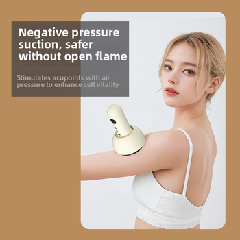 Elektriska masāžas ierīce ar apkuri un vakuuma sūknēšanu, pārnēsājama, ar pogu vadību, modelis BG-02, ABS korpuss, 1200mAh akumulatorus