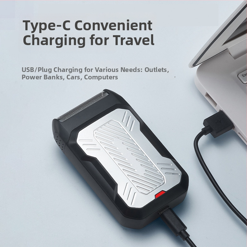 Електрическа самобръсначка с една подвижна глава за подстригване, вградена батерия 500–800 mAh, повече от 60 минути работа, презареждаема, подвижна и миеща се глава