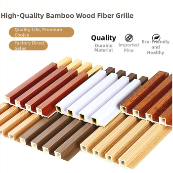 WPC sienos grotelės plokštė su pusapvaliu bangos arkos dizainu, greitas montavimas