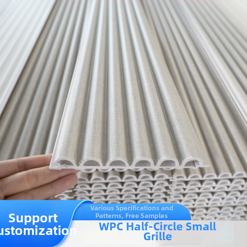 WPC sienos grotelės plokštė su pusapvaliu bangos arkos dizainu, greitas montavimas
