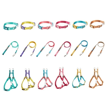 Комплект за кучета: нагрудник и каишка — полиестер, UNMIXED, 24 бр.