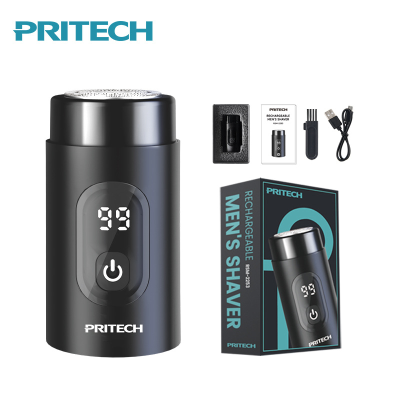 Електрическа самобръсначка с плаваща глава, USB-C бързо зареждане, вградена батерия, LED дисплей