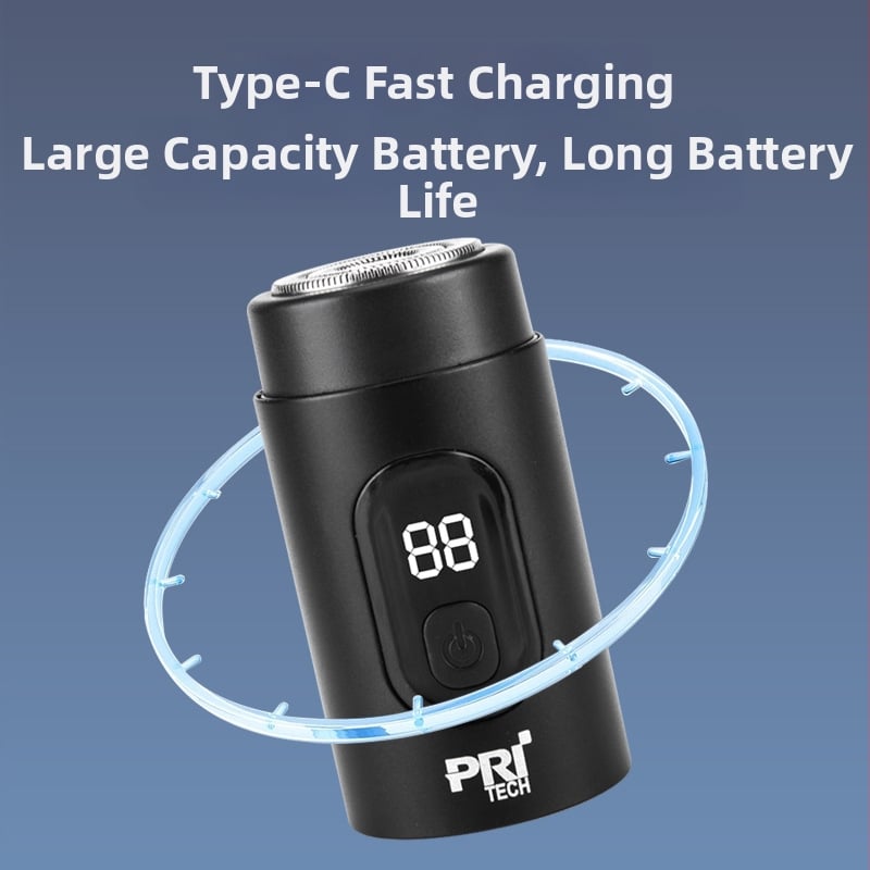 Elektrický holiaci strojček s plávajúcou hlavou, USB-C rýchle nabíjanie, vstavaná batéria, LED displej