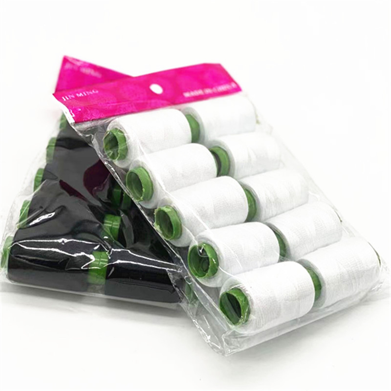 Poliesterinis siūlas siuvimui, atsparus aukštoms temperatūroms, 10 ritėlių namų naudojimui