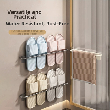 Sieninis rankšluosčių laikiklis, sulankstomas, be gręžimo, iš aliuminio, 10 kg apkrova