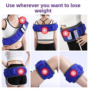 Juosmens masažo diržas – vibracinis masažas, karštas kompresas, moksibustija, 8+ masažo galvutės, žingsnių neturinčios greičio reguliavimas