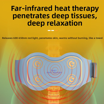 Juosmens masažo juosta su šildymu ir vibracija, iki 4 masažo galvų, maitinimas: baterija, valdymas: kompiuterio tipas, intensyvumas nuolatos reguliuojamas