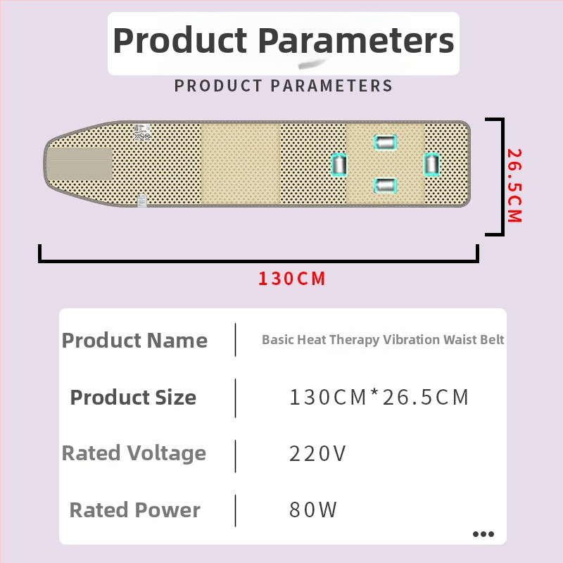 Fogyásra serkentő öv melegítő és masszázs funkciókkal — AC táplálás, mechanikus vezérlés, 3 fokozat, 5–7 masszázsfej, vibráció, mágneses terápia, melegítő nyomás, levegőnyomás