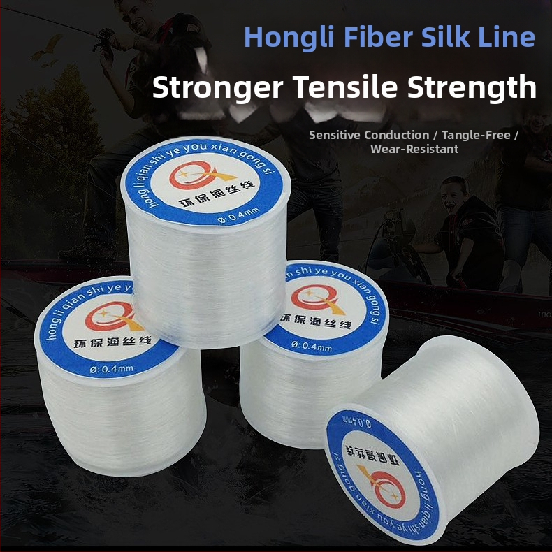 Nit na korálky, neelastická, priehľadná, polyester/nylon, Hongli Fiber, vhodná pre náramky, oblečenie a domáce textílie