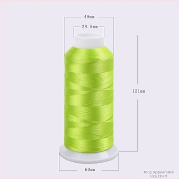 Siuvinėjimo siūlai 120D/2, poliesteris, OEKO-TEX sertifikatas, skirtos skaitmeninėms siuvimo mašinoms