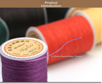 Vaškuota siūlė, daugialypė, apvali, 0,55 mm, poliesteris, namų tekstilėms