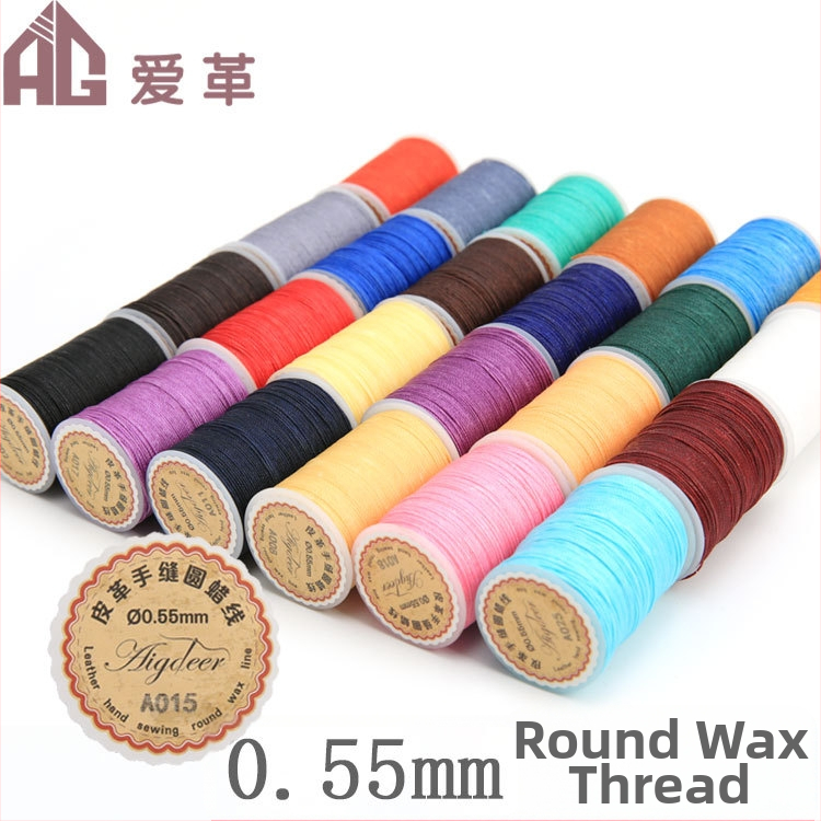 Vaškuota siūlė, daugialypė, apvali, 0,55 mm, poliesteris, namų tekstilėms