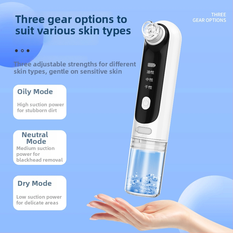 Ultragarsinis porų siurbimo valiklis 2309, 3 greičiai, ABS korpusas, veido porų valymas