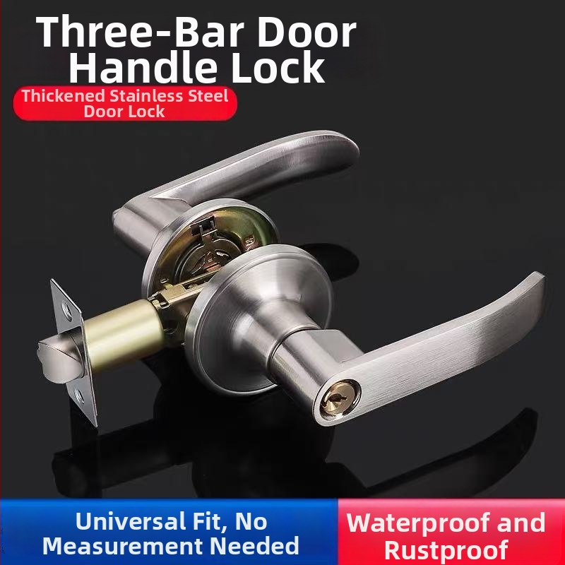 Asabi 680 Mehāniskā durvju slēdzene ar rokturi koka durvīm, cinka sakausējums