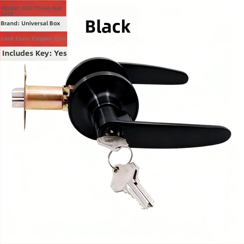 Asabi 680 Mehāniskā durvju slēdzene ar rokturi koka durvīm, cinka sakausējums