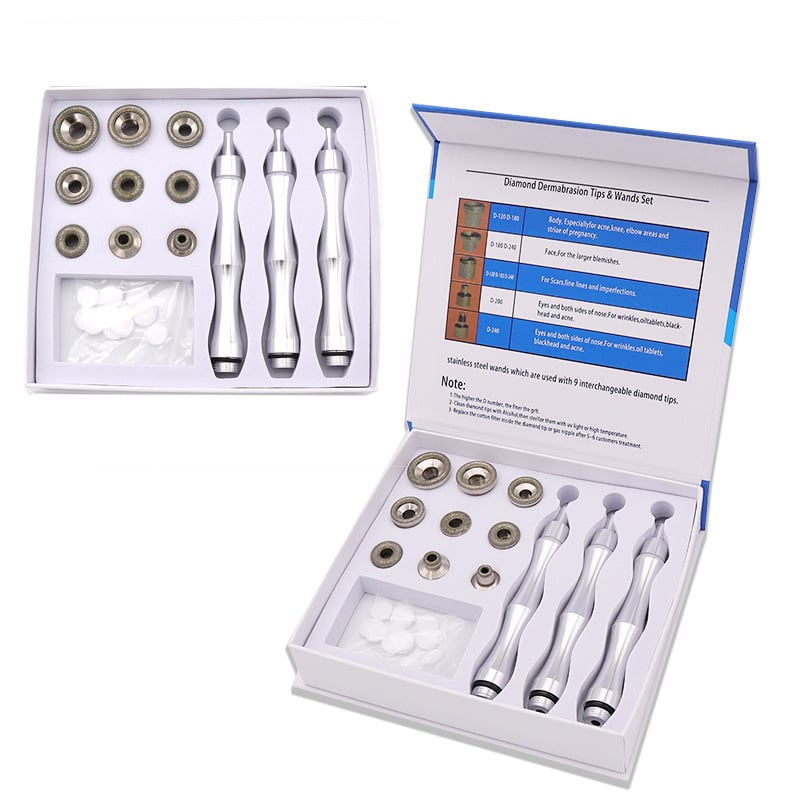 Три в едно диамантено микродермабразийно устройство с вакуум за черни точки — Марка: Soochow grinder; Материал: Emery