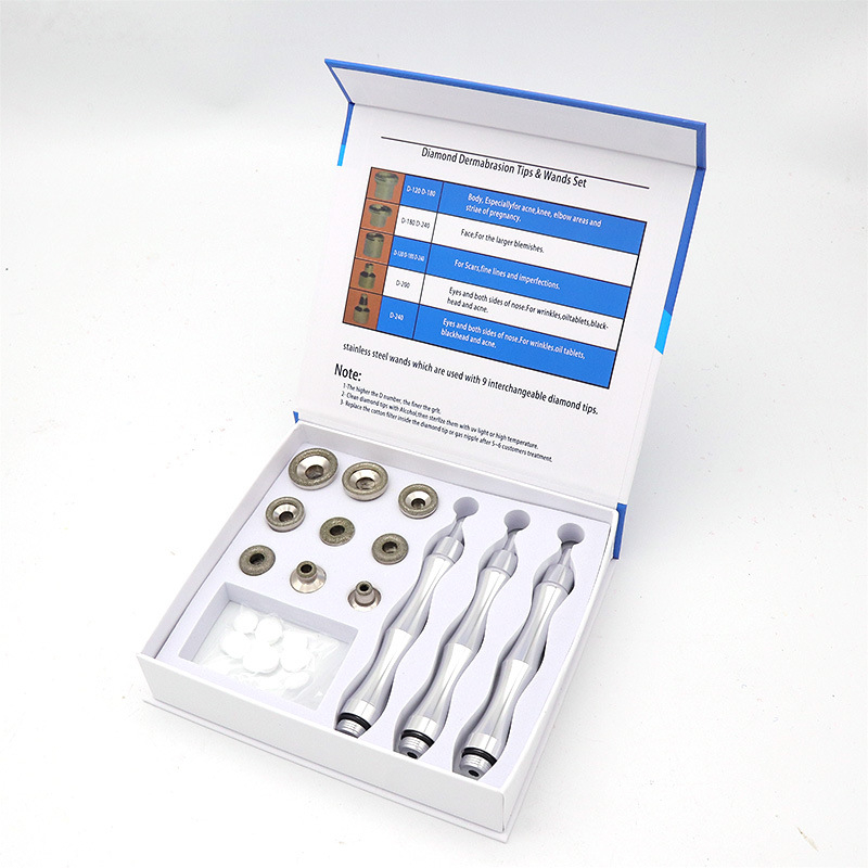 Три в едно диамантено микродермабразийно устройство с вакуум за черни точки — Марка: Soochow grinder; Материал: Emery