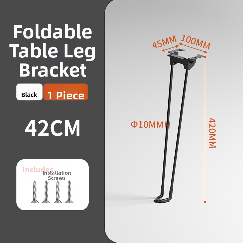 Sklápacie nohy stola – železné, Yan shuo, model Folding table legs, moderný minimalistický štýl, povrchová úprava sprejom, vhodné pre vonkajšie stoly, počítačové stoly a jedálenské stoly