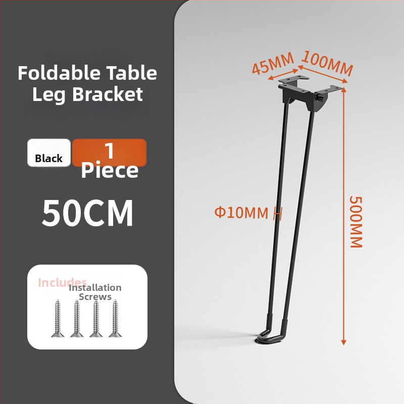 Sklápacie nohy stola – železné, Yan shuo, model Folding table legs, moderný minimalistický štýl, povrchová úprava sprejom, vhodné pre vonkajšie stoly, počítačové stoly a jedálenské stoly