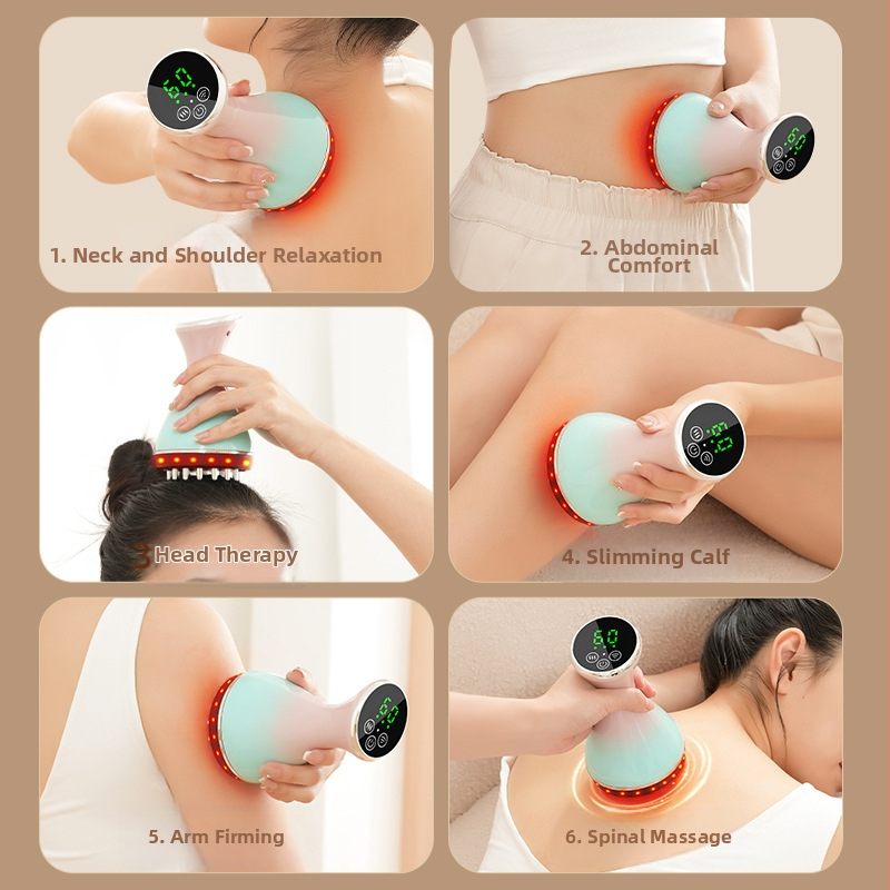 Daudzfunkcionāla moxibustijas, kupēšanas un gua sha iekārta ar mikroelektrisko impulsu, USB barošana, 3 režīmi, modelis DM-805, 2000 mAh akumulators, CE sertifikāts