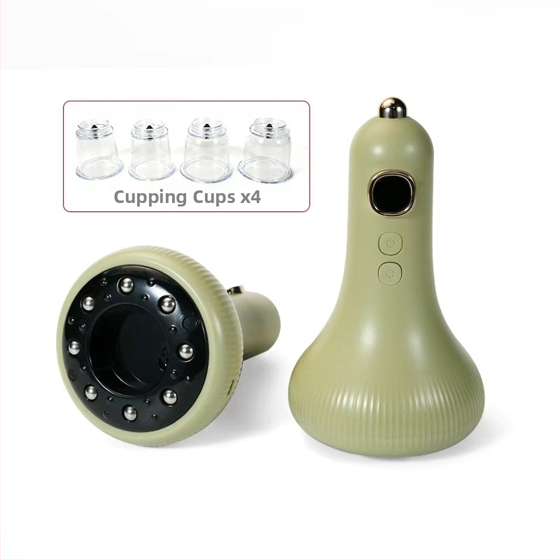 Elektrisks gua sha masāžas līdzeklis mājas fizioterapijai un meridiānu masāžai (Modeļa G-09, USB barošana, pogu vadība, temperatūras regulēšana līdz 40°C, ABS korpuss)