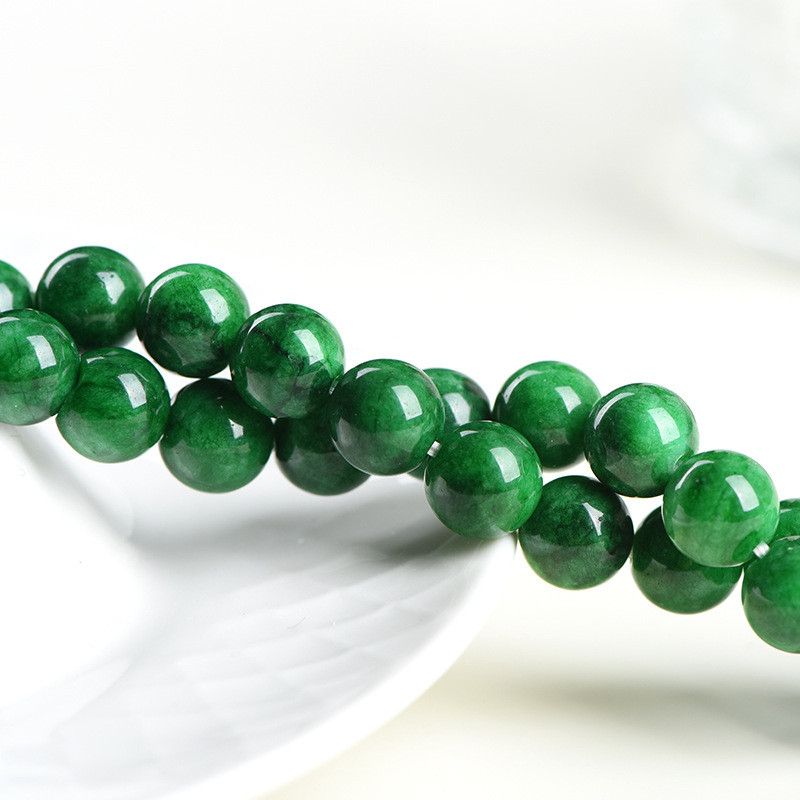 Zeleno chalcedonske kuglice, 7A razred, labave perle, poluproizvodi za DIY nakit