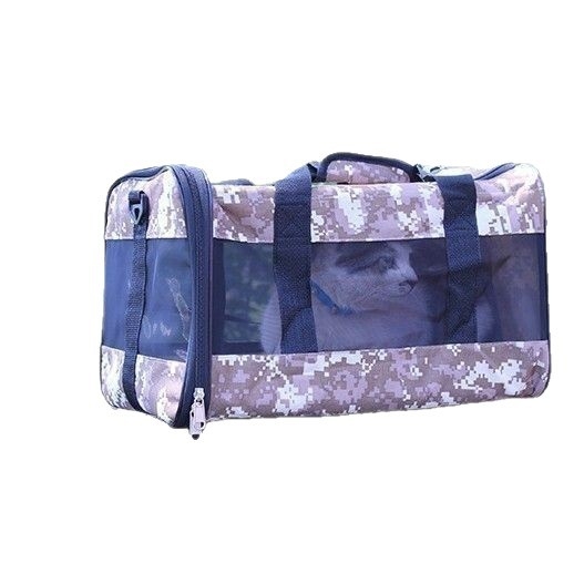 Spausdinta nešiojama naminių gyvūnų krepšys kačiukams ir šunims, kvėpuojanti pečių rankinė, poliesteris, talpa iki 7,5 kg, karikatūrinis dizainas, kodas N2zb2asg