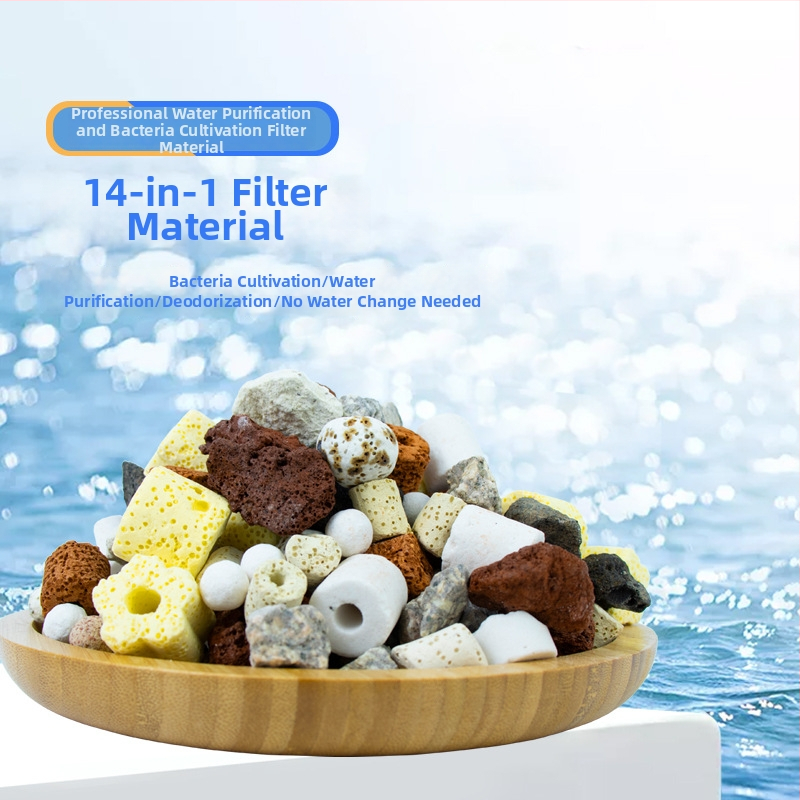 Akvariumo filtravimo medžiaga – tuščios kvarcinės nano sferos nitrifikacijos bakterijų auginimui, keramikinė medžiaga, 1000 g