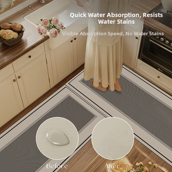 Virtuvės grindų kilimėlis, neslidus, aliejui atsparus, sugeriantis, PVC medžiaga
