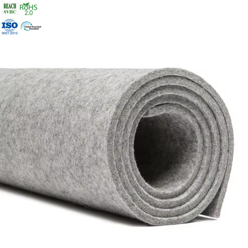 Augintiniams skirtas filco audinys, 100% poliesteris, 150–600 g/m², šukų struktūra, namų tekstilė ir pakuočių audiniai