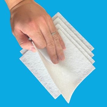 PET adatos išpjaustas neaustas medžiagos, 1 mm storis, prakaitą sugeriančios savybės, priešgaisrinis, namų tekstilei