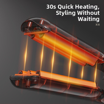 Κυματιστικό εργαλείο με κεραμική επίστρωση, τροφοδοσία με καλώδιο 110–220V, 45W, ρυθμιζόμενη θερμοκρασία, κατάλληλο για βρεγμένα και στεγνά μαλλιά