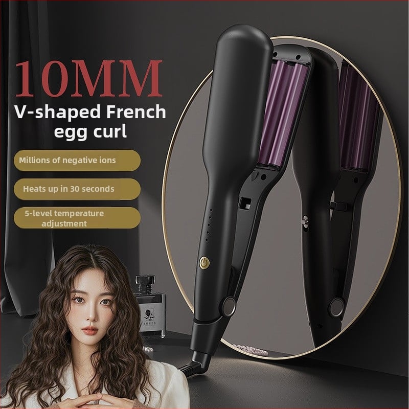 Κυματιστικό εργαλείο με κεραμική επίστρωση, τροφοδοσία με καλώδιο 110–220V, 45W, ρυθμιζόμενη θερμοκρασία, κατάλληλο για βρεγμένα και στεγνά μαλλιά