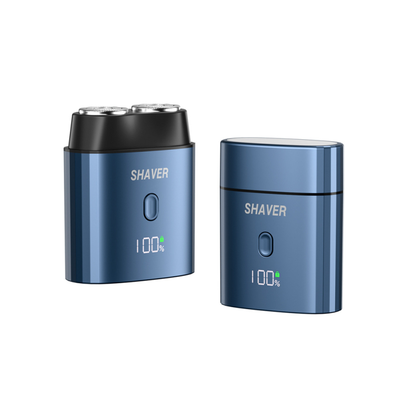 Електрическа самобръсначка с плаваща глава, ротационна глава с две ножчета, отстранима и миеща се глава за бръснене, вградена батерия 300–500 mAh, време на работа 45–60 мин