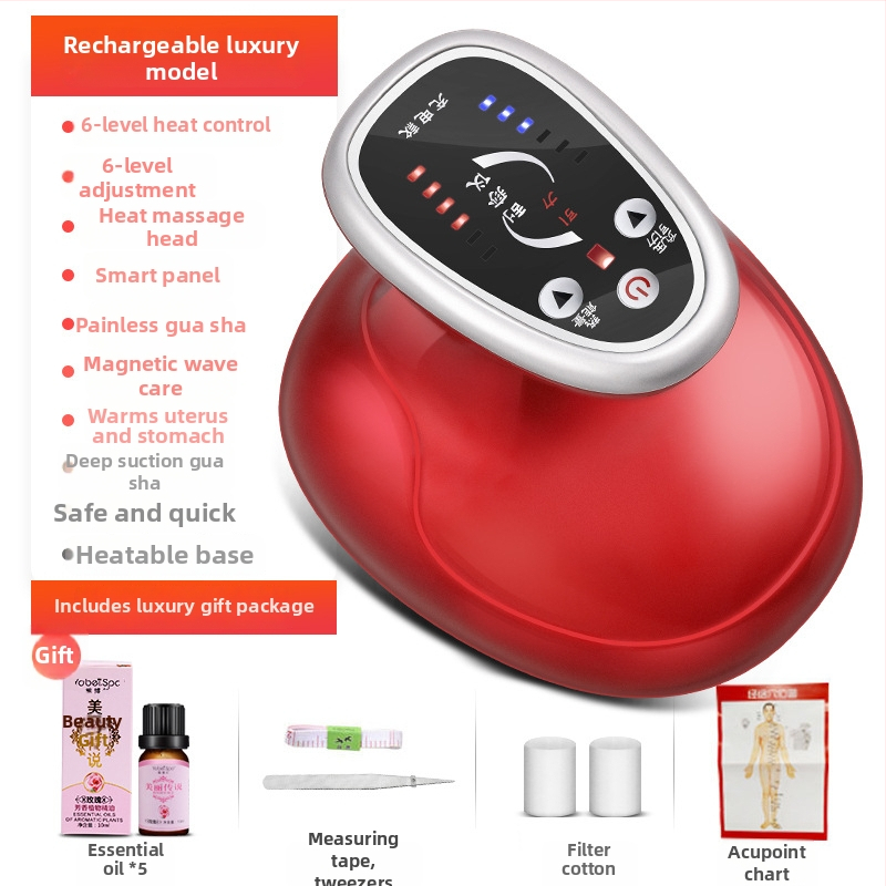 GS elektriskais vakuuma masieris ar USB barošanu, pogu vadība, 4 ātrumi, ABS korpuss