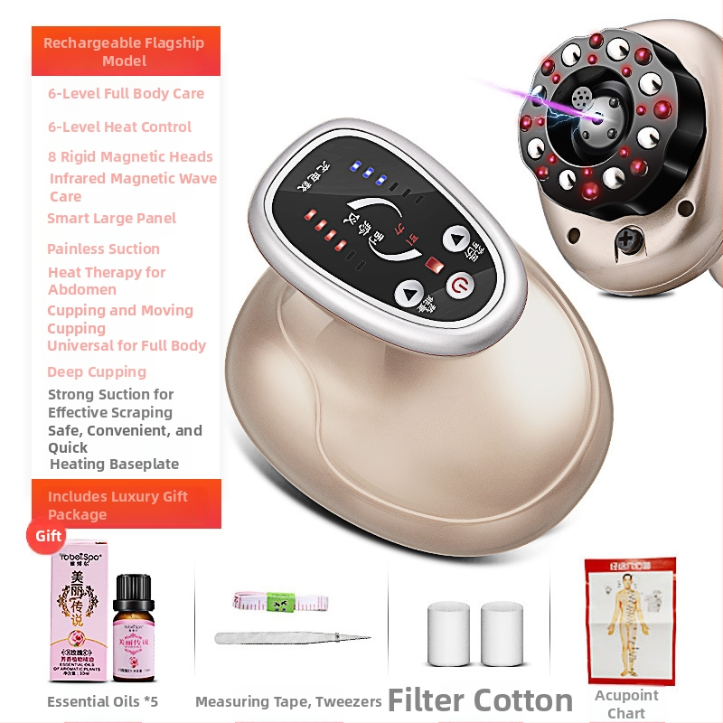 GS elektriskais vakuuma masieris ar USB barošanu, pogu vadība, 4 ātrumi, ABS korpuss