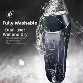 Dvigubos galvos skustuvas, visiškai plaunamas, įkraunamas, su išmaniu įkrovimo ekranu