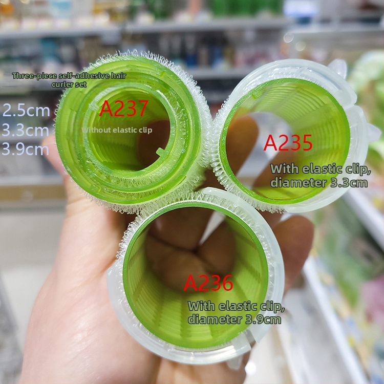 Klip na kučerenie vlasov s valčekom — samo­lepiaci, plast/živica materiál, pre ofinú