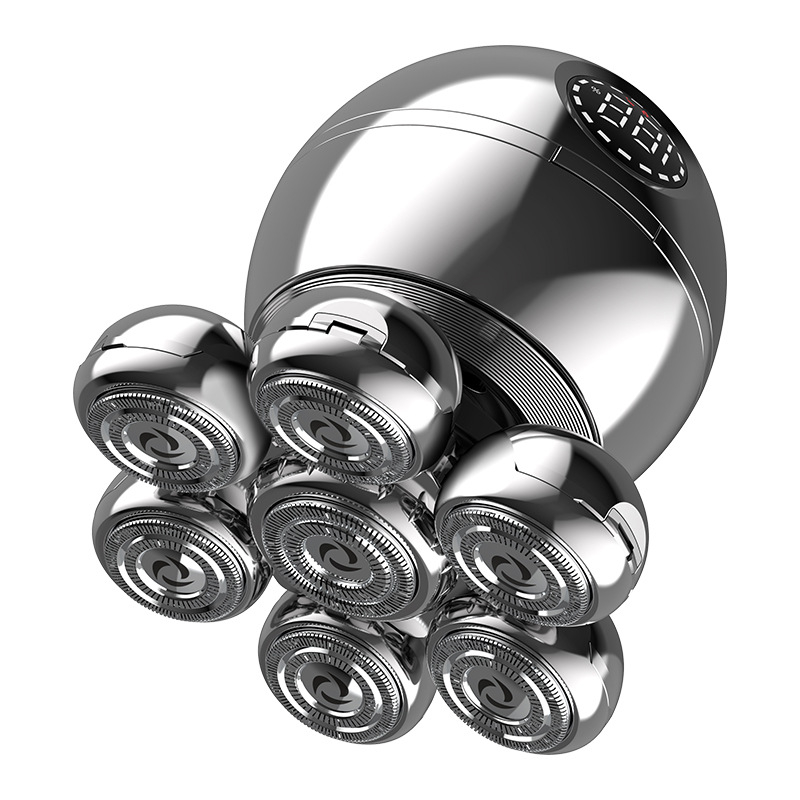 Електрическа самобръсначка с плаваща глава, роторна глава с 3 ножа, пълно измиване на корпуса, издръжливост над 60 минути, презареждаща се