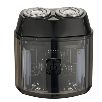 Jiiimi електрическа самобръсначка с роторна глава с две остриета; вградена батерия; живот на батерията до 60 минути; време за зареждане 1 час