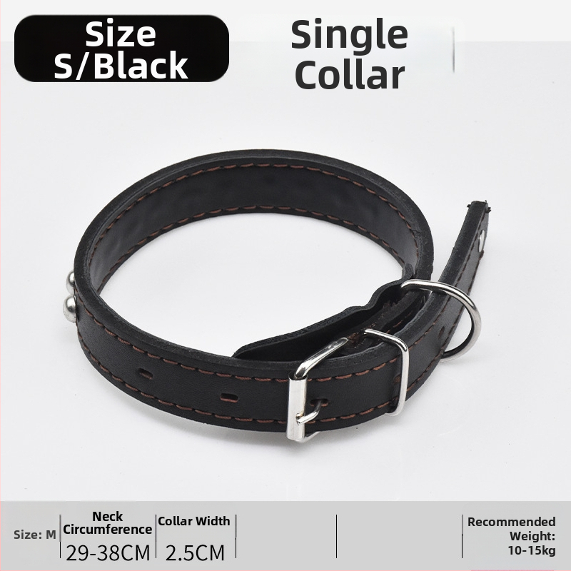 Karvės odos šunų pavadėlis vidutinio ir didelio dydžio šunims, tinkamas Auksiniam retriveriui ir Vokiečių aviganiui