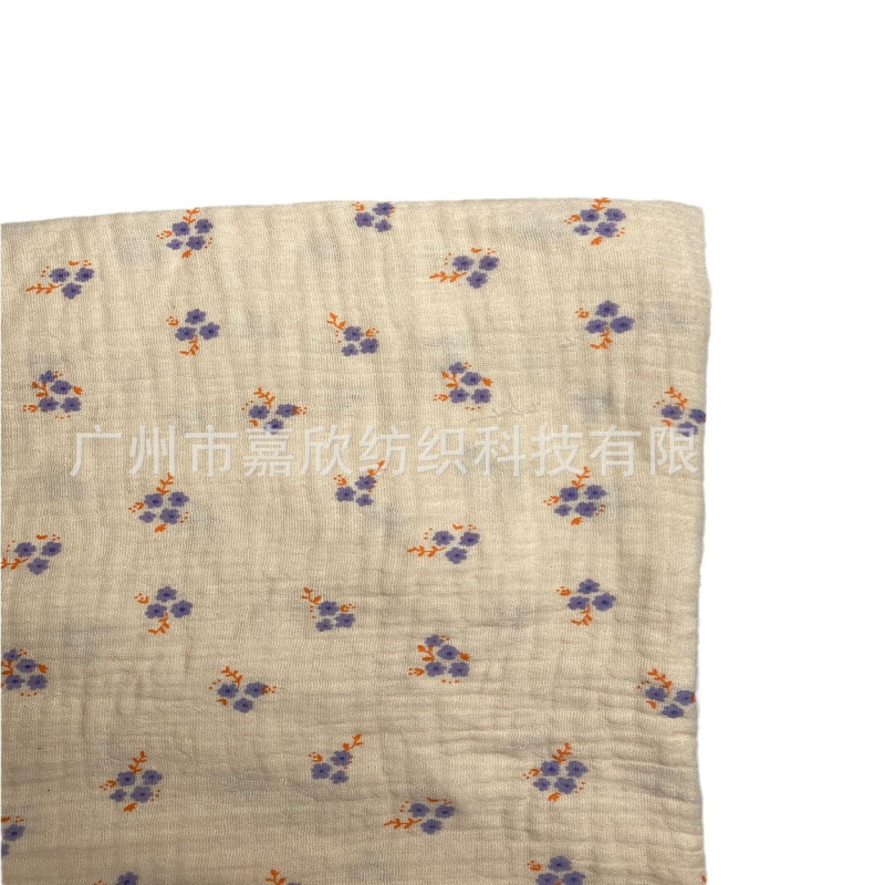 Tkanina – 100% pamuk, otisnuti crepe muslin, dvostruko sloj, tie-dye uzorak, za bebe (odjeća, pidžama, posteljina). Brand Jiaxin