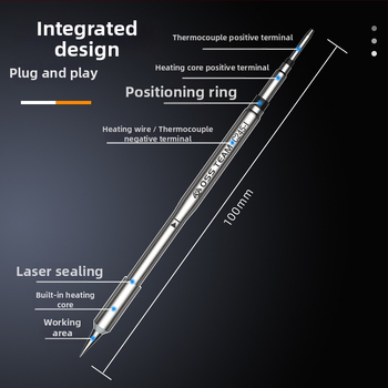 OSS TEAM C245 pastovios temperatūros litavimo stotis, universalus litavimo antgalis, integruota litavimo galvutė, tiesus ir kampinis antgalis
