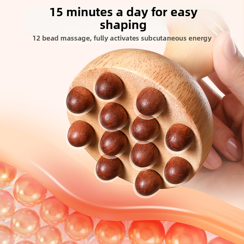 Meridiánová kefová masážna pomôcka na brucho – Brucho masér, nástroj na masáž chodidiel a šliach, zariadenie na čistenie pulzov (Značka: Zhebao; Špecifikácie: Regular; Hmotnosť: 200 g; Balenie: 100 ks)