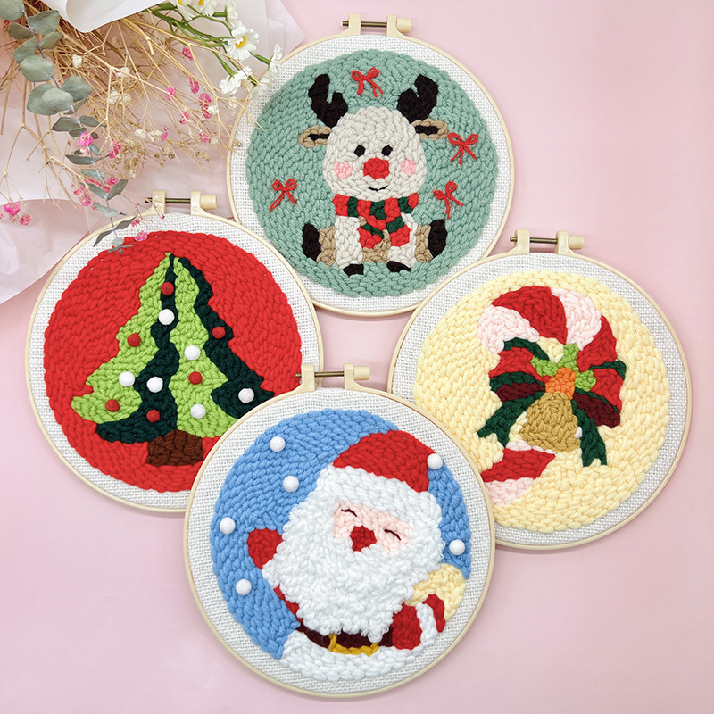 Audinio siuvimo rinkinys su gyvūnų karikatūrų motyvais — kryžminio siuvimo rinkinys, kitas siuvimo tipas, modernus minimalistinis stilius