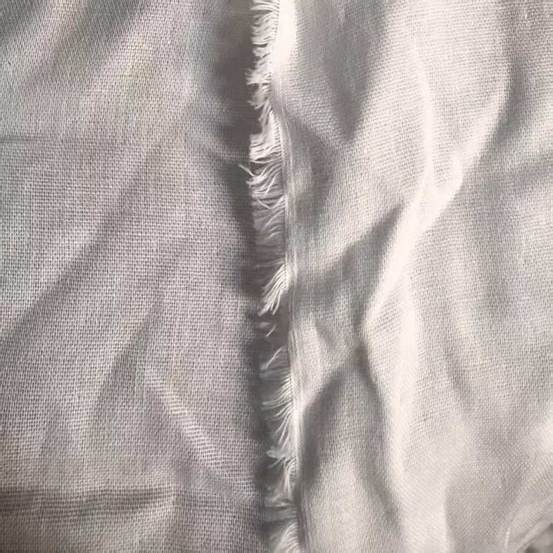 Kétszeres pamut géz anyag digitális nyomással, félfehérített, 100% pamut, sima szövés