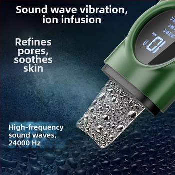 Ultraskaņas ādas attīrīšanas ierīce melno punktu noņemšanai — pārnēsājams, krāsu gaismas terapija, iebūvēta 500-800 mAh baterija, IPX0, mājas lietošanai, Konka